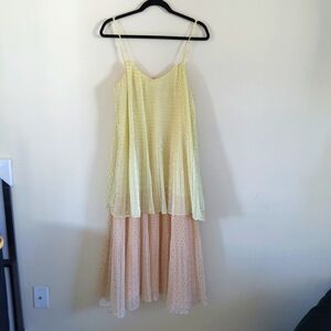 Zara pleated Polka Dot Metallic Dress